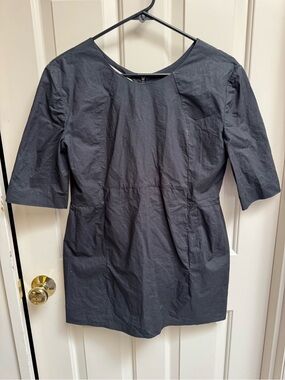 Marni Black Short Sleeve Cotton Mini Dress